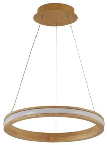 Brilagi - Lustră LED UMEA WOOD, suspendată pe cablu, LED/30W/230V, Ø 40 cm, lemn de cauciuc