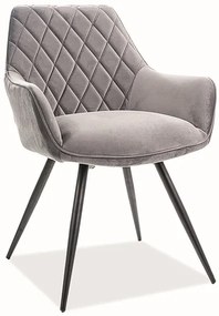 Scaun de sufragerie Liana (Gri + Negru). Promo -7%. 1050415