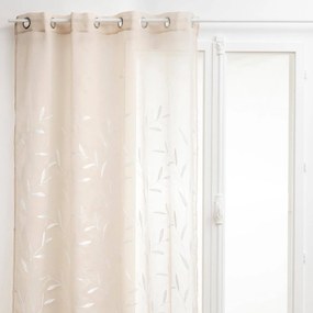 Perdea brodata Izzy, model frunze, 140 x 240 cm
