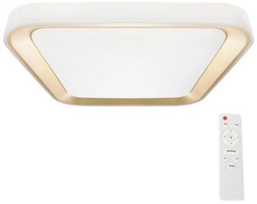 Plafonier LED dimabil QUADRO 38W 230V 3000-6000K alb/auriu + DO