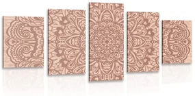 Tablou 5-piese Mandala florală