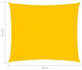 Panza parasolar, galben, 3,6x3,6 m, HDPE, 160 g m   Galben, 3.6 x 3.6 m