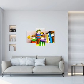 Tablou - Muzicanții, pictură (90x60 cm)