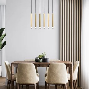 Lustră pe cablu Rabalux 72363 RAMIRA 6xG9/5W/230V auriu