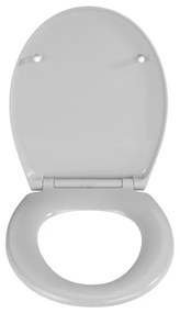 WENKO 22402100-WC Capac WC SAMOS, 44,5 x 37,5 cm, gri/argintiu