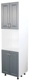 Soldat 60 cu 4 usi cu spatiu cuptor Zebra MDF gri dungi