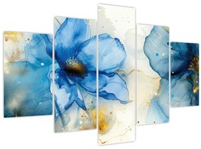 Tablou - Floral, pictură cu cerneală (150x105 cm)