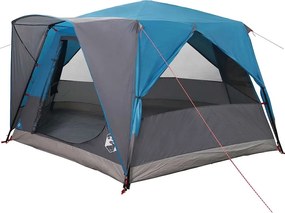 vidaXL Cort tip cabană pentru 7 persoane albastru 400 x 350 x 212 cm