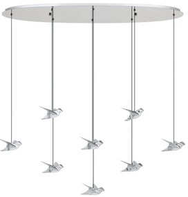 Lustră LED dimabilă pe cablu Eglo 390401 PARATEBUENO 8xLED/4,2W/230V crom