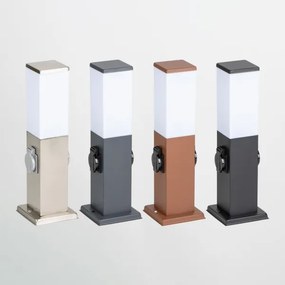 Brilagi - Lampă de exterior cu 2 prize SCHUKO NOVA, 1xE27/15W/230V, 40 cm, IP44, maro
