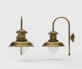 Aplica de perete stil nautic din alama si sticla Al Mare