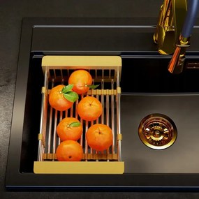 Coș scurgător chiuvetă - 252 oțel inoxidabil Auriu P14A