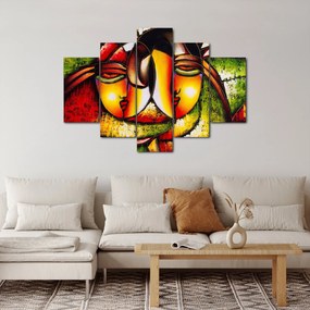Tablou - Pictură în ulei, chipuri abstracte (150x105 cm)