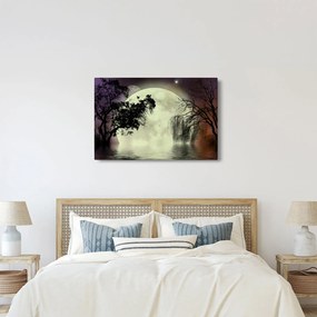 Tablou - Lună plină deasupra apei (90x60 cm)