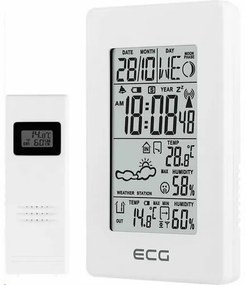 Stație meteo ECG MS 100 White, alb