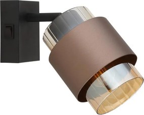 Globo 15560-1C - Aplică de perete tip spot MILLEY 1xE27/40W/230V negru/bronz