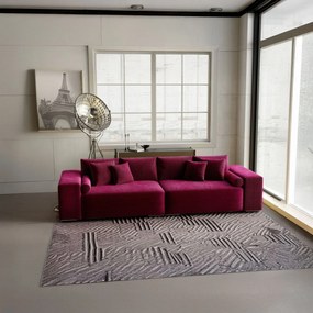 Canapea extensibilă dumonde cu ladă de depozitare si sezut confortabil din spuma high-density, Marbela Zoom Red XXL 295x100 cm