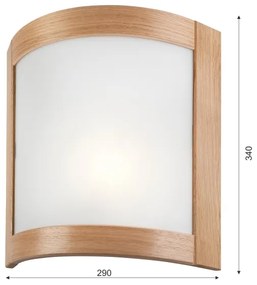 Aplică ELODIE 1xE27/60W/230V stejar