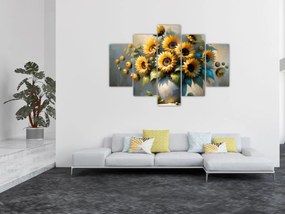 Tablou – Vază cu floarea-soarelui (150x105 cm)