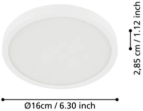 Eglo 900638 - Plafonieră LED FUEVA pentru baie LED/11W/230V IP44 albă