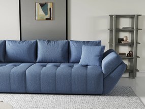 Canapea extensibilă dumonde cu ladă de depozitare si sezut confortabil din spuma high-density, Berlin Enjoy Blue 300x100 cm