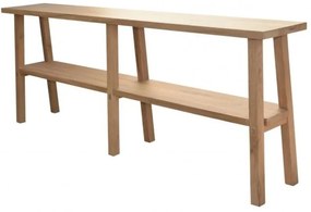 Consola natur din lemn de stejar reciclat, double, Anatole