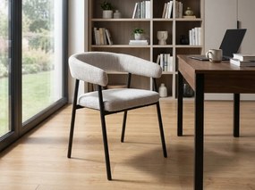 Scaun de dining KATANA cu picioare negre, gri