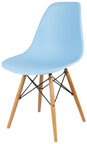 Scaune de sufragerie 4buc albastre, stil scandinav Classic