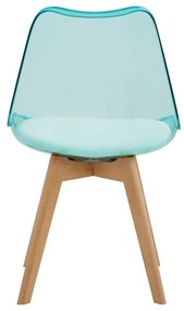 Scaun sufragerie Bralla 2 (transparent + verde + fag + alb) . 1116243
