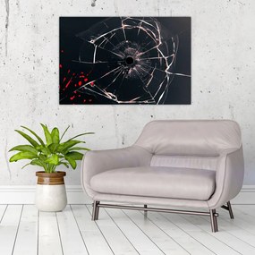 Tablou abstract - sticla spartă (90x60 cm)
