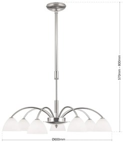 Candelabru 7 brate elegant design modern OPALDESIGN, satin