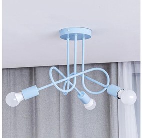 Lustră aplicată OXFORD, 3xE27/15W/230V, albastră