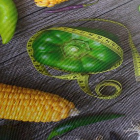 Tablou cu legume (cu ceas) (90x30 cm)