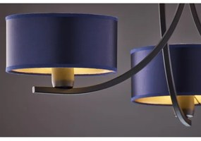 Jupiter 2099 - Lustră pe lanț ARTHUR 3xE27/15W/230V albastru/negru