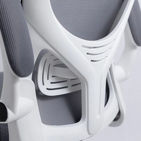 Scaun de birou ergonomic din mesh cu brațe rabatabile OFF 336 gri