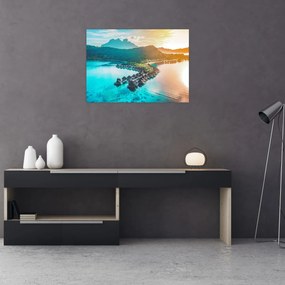Tablou pe sticlă - Bora Bora (70x50 cm)