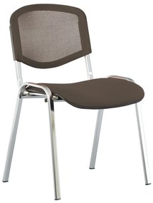 Scaun vizitator ISO NET CHROME, Gri stofa cagliari