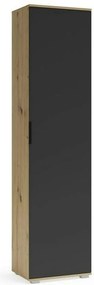 Dulap CLIF SL-50, stejar artisan/gri antracit, PAL laminat, cu o usa,
