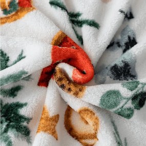 Patura microplus FESTIVE MAGIC, alba Dimensiune: 150 x 200 cm