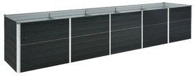 Strat inaltat de gradina antracit 400x80x45 cm otel galvanizat 1, Antracit, 400 x 80 x 45 cm