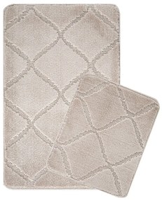 Covorașe de baie maro deschis 2 buc. 50x80 cm Cizgili – Foutastic