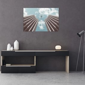 Tablou cuavion între clădiri (90x60 cm)