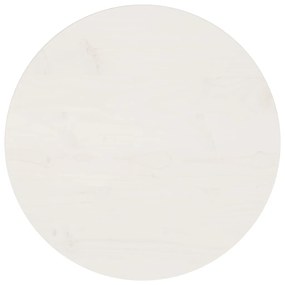 813653 vidaXL Blat de masă, alb, Ø50x2,5 cm, lemn masiv de pin
