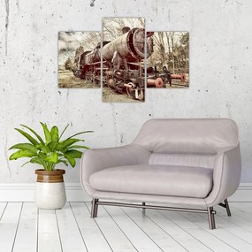 Tablou cu locomotivă istorică (90x60 cm)