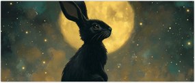 Tablou - Iepure cu lună (120x50 cm)