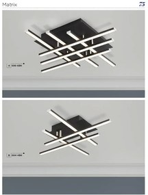 Plafoniera, Lustra LED aplicata design modern Matrix 696-6BK SRT