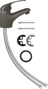 vidaXL Baterie mixer de chiuvetă, gri, 13x10 cm