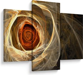Tablou - Trandafiri abstracți în culori aprinse (90x60 cm)