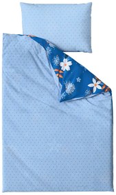Lenjerie de pat din bumbac THERSA albastru Dimensiune lenjerie de pat: 70 x 90 cm | 140 x 200 cm