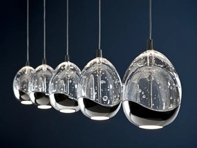LUSTRA LED dimabila cu 5 pendule Rocio, crom SV-783618